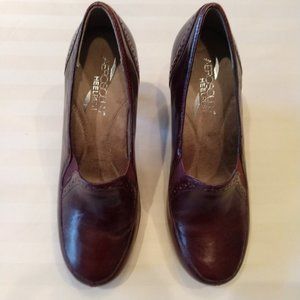 Aerosoles Cerolean, Red Leather High Heel Pump 6M